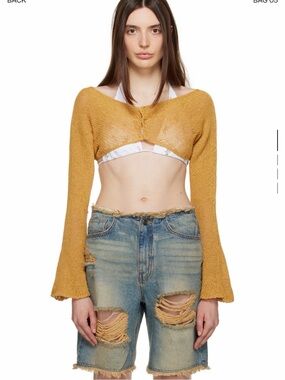 Open Yy Bolero Sweater Yellow